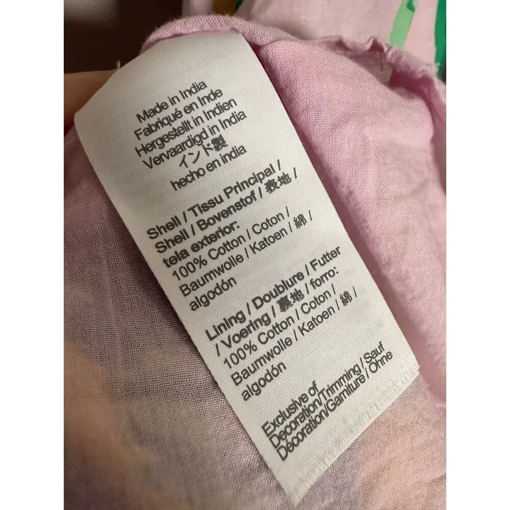 J. Crew Square Neck Midi Dress in Pink Lemons Sz. S